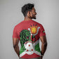 Personalized Jamhuri ya Burundi T shirt Lion With Coat Of Arms - Flag Style