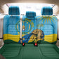 Personalized Happy Rwanda Independence Day Back Car Seat Cover Coat Of Arms With Map