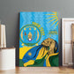 Personalized Happy Rwanda Independence Day Canvas Wall Art Coat Of Arms With Map