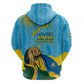 Personalized Happy Rwanda Independence Day Hoodie Coat Of Arms With Map
