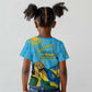 Personalized Happy Rwanda Independence Day Kid T shirt Coat Of Arms With Map