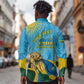 Personalized Happy Rwanda Independence Day Long Sleeve Button Shirt Coat Of Arms With Map