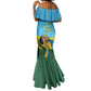 Personalized Happy Rwanda Independence Day Mermaid Dress Coat Of Arms With Map
