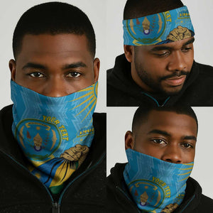 Personalized Happy Rwanda Independence Day Neck Gaiter Coat Of Arms Map LT15