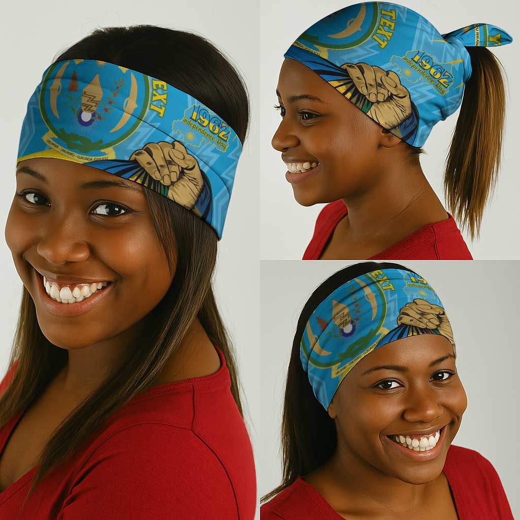 Personalized Happy Rwanda Independence Day Neck Gaiter Coat Of Arms Map LT15