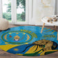 Personalized Happy Rwanda Independence Day Round Carpet Coat Of Arms With Map