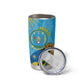 Personalized Happy Rwanda Independence Day Tumbler Cup Coat Of Arms With Map