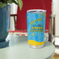 Personalized Happy Rwanda Independence Day Tumbler Cup Coat Of Arms With Map