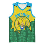 Personalized Jamhuri ya Rwanda Basketball Jersey Coat Of Arms Imigongo Pattern LT15