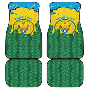 Personalized Jamhuri ya Rwanda Car Mats Coat Of Arms Imigongo Pattern