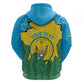 Personalized Jamhuri ya Rwanda Hoodie Coat Of Arms Imigongo Pattern