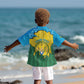 Personalized Jamhuri ya Rwanda Kid Hawaiian Shirt Coat Of Arms Imigongo Pattern