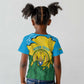 Personalized Jamhuri ya Rwanda Kid T shirt Coat Of Arms Imigongo Pattern