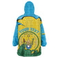 Personalized Jamhuri ya Rwanda Kid Wearable Blanket Hoodie Coat Of Arms Imigongo Pattern