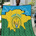 Personalized Jamhuri ya Rwanda Quilt Coat Of Arms Imigongo Pattern