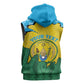 Personalized Jamhuri ya Rwanda Sleeveless Zip Hoodie Coat Of Arms Imigongo Pattern - African Pride