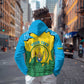 Personalized Jamhuri ya Rwanda Zip Hoodie Coat Of Arms Imigongo Pattern