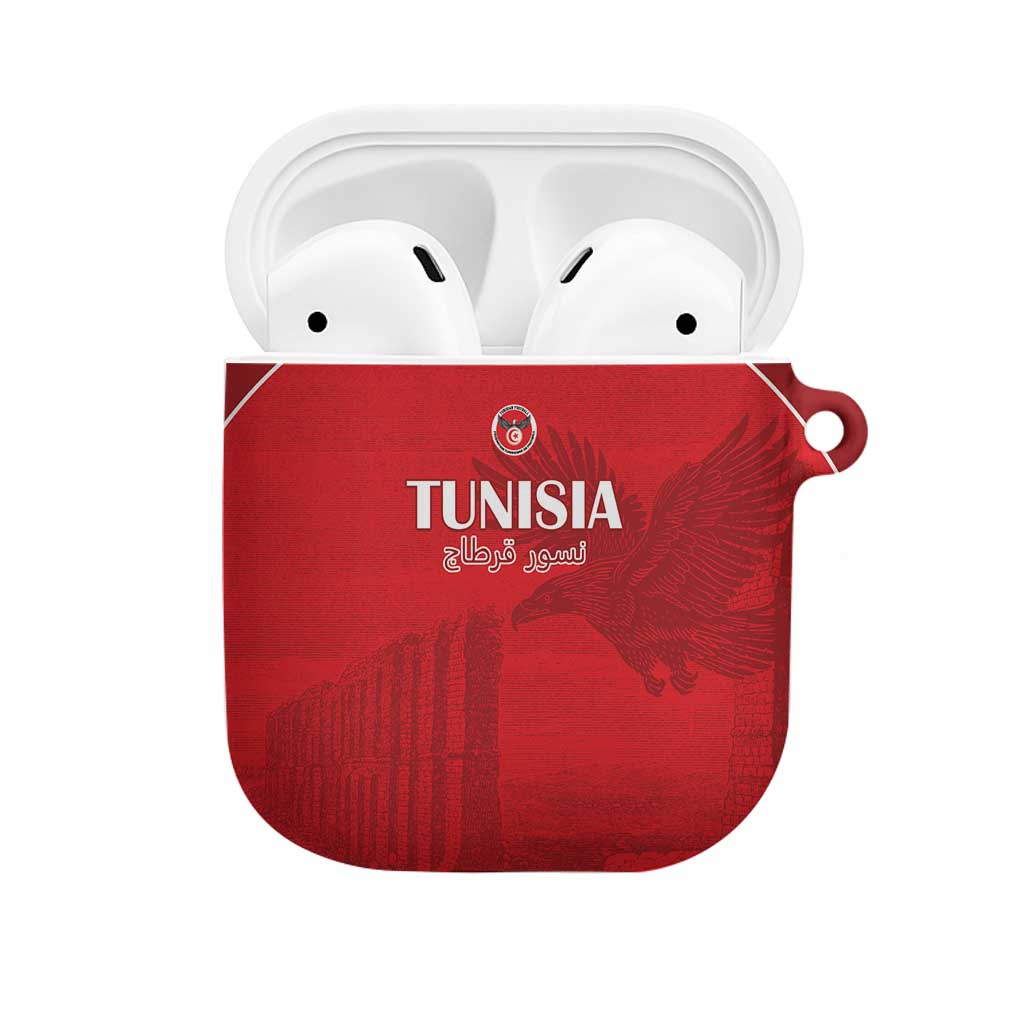 Tunisia Football AirPods Case Red Eagles of Carthage