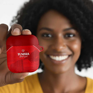 Tunisia Football AirPods Case Red Eagles of Carthage