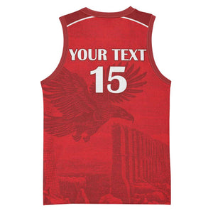 Custom Tunisia Football Basketball Jersey Eagles of Carthage Go Champion - Red Color LT15