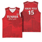 Custom Tunisia Football Basketball Jersey Eagles of Carthage Go Champion - Red Color LT15