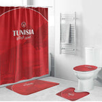 Tunisia Football Bathroom Set Red Eagles of Carthage