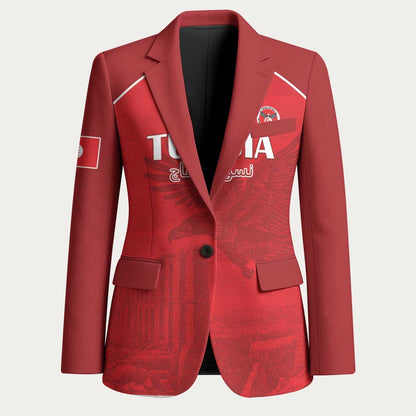 Custom Tunisia Football Blazer Red Eagles of Carthage