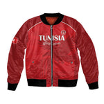 Custom Tunisia Football Bomber Jacket Eagles of Carthage Go Champion - Red Color - African Pride
