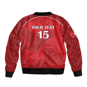 Custom Tunisia Football Bomber Jacket Eagles of Carthage Go Champion - Red Color - African Pride