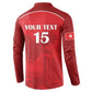 Custom Tunisia Football Button Sweatshirt Red Eagles of Carthage