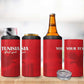 Custom Tunisia Football 4 in 1 Can Cooler Tumbler Eagles of Carthage Go Champion - Red Color - African Pride