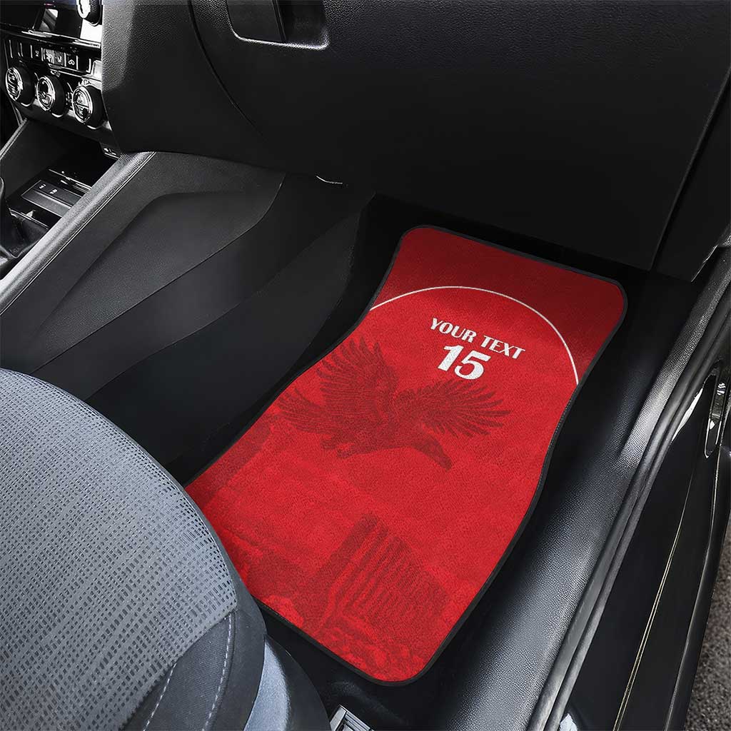 Custom Tunisia Football Car Mats Eagles of Carthage Go Champion - Red Color - African Pride