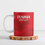 Custom Tunisia Football Ceramic Mug Red Eagles of Carthage