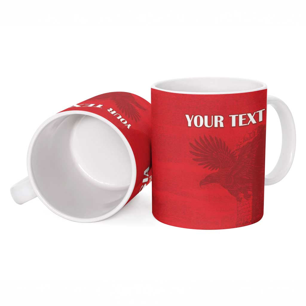 Custom Tunisia Football Ceramic Mug Red Eagles of Carthage