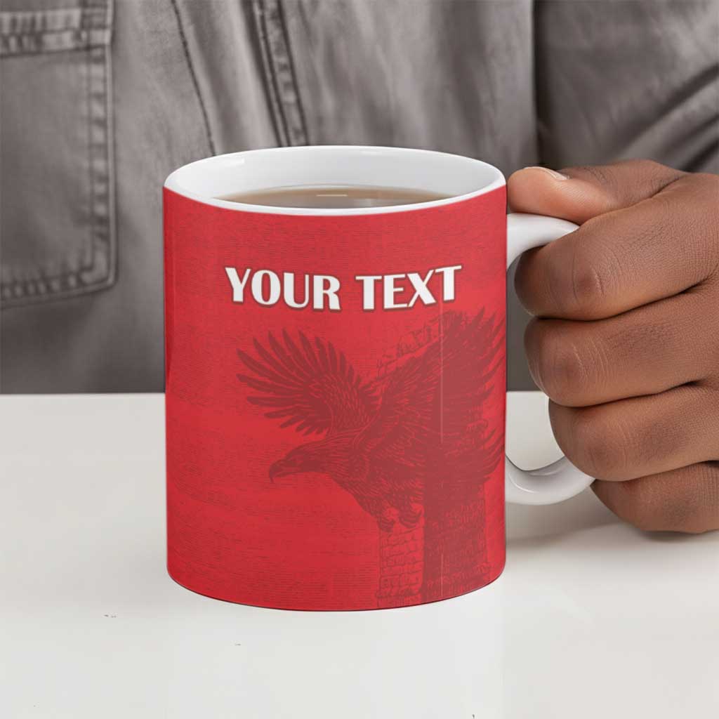 Custom Tunisia Football Ceramic Mug Red Eagles of Carthage