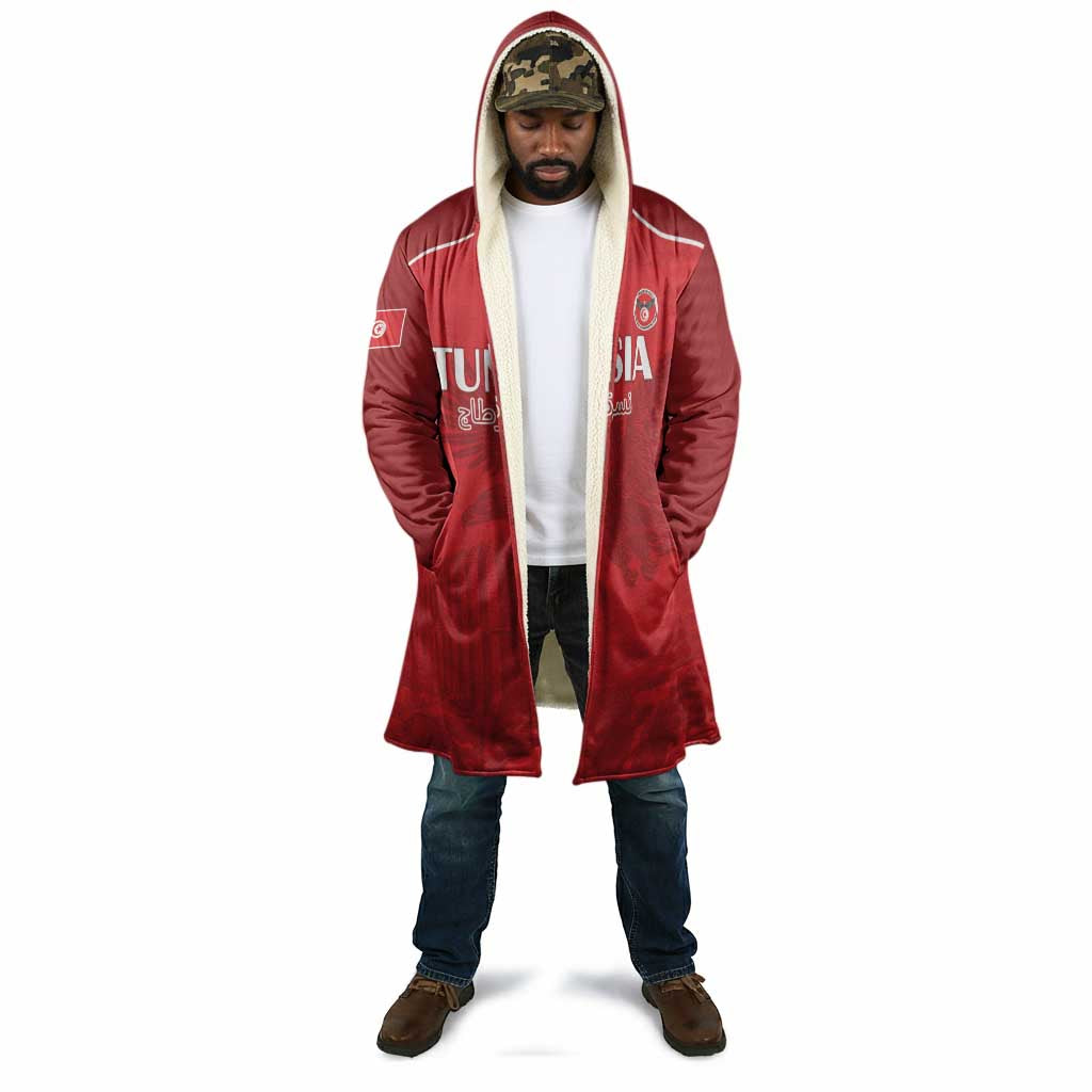 Custom Tunisia Football Cloak Red Eagles of Carthage