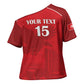 Custom Tunisia Football Cross Shoulder Shirt Red Eagles of Carthage