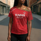 Custom Tunisia Football Cross Shoulder Shirt Red Eagles of Carthage