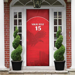 Custom Tunisia Football Door Cover Red Eagles of Carthage