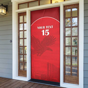 Custom Tunisia Football Door Cover Red Eagles of Carthage
