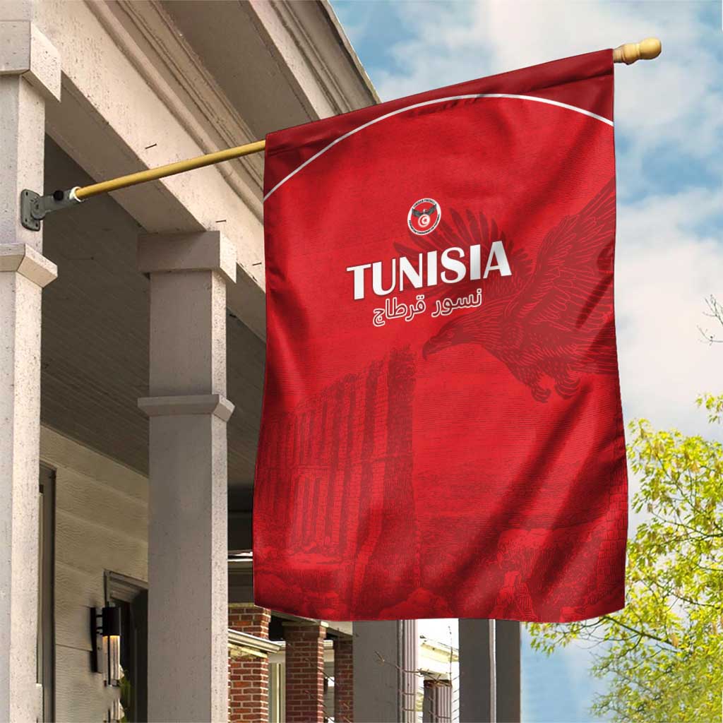 Tunisia Football Garden Flag Eagles of Carthage Go Champion - Red Color - African Pride