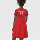 Custom Tunisia Football Kid Short Sleeve Dress Eagles of Carthage Go Champion - Red Color - African Pride
