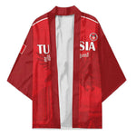 Custom Tunisia Football Kimono Red Eagles of Carthage