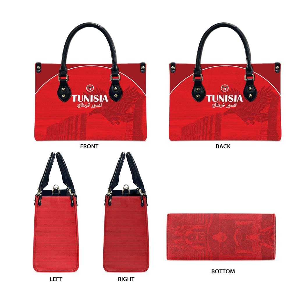 Tunisia Football Leather Bag Red Eagles of Carthage
