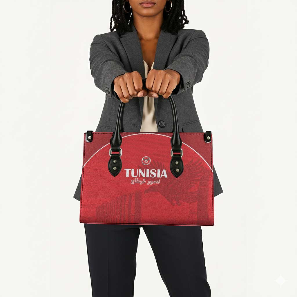 Tunisia Football Leather Bag Red Eagles of Carthage