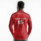 Custom Tunisia Football Long Sleeve Polo Shirt Eagles of Carthage Go Champion - Red Color - African Pride