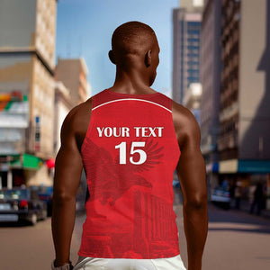 Custom Tunisia Football Men Tank Top Eagles of Carthage Go Champion - Red Color - African Pride