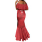 Custom Tunisia Football Mermaid Dress Eagles of Carthage Go Champion - Red Color - African Pride