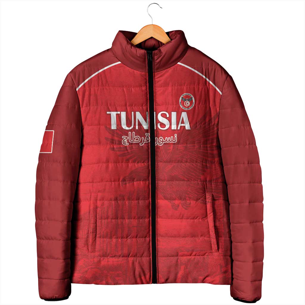 Custom Tunisia Football Padded Jacket Red Eagles of Carthage