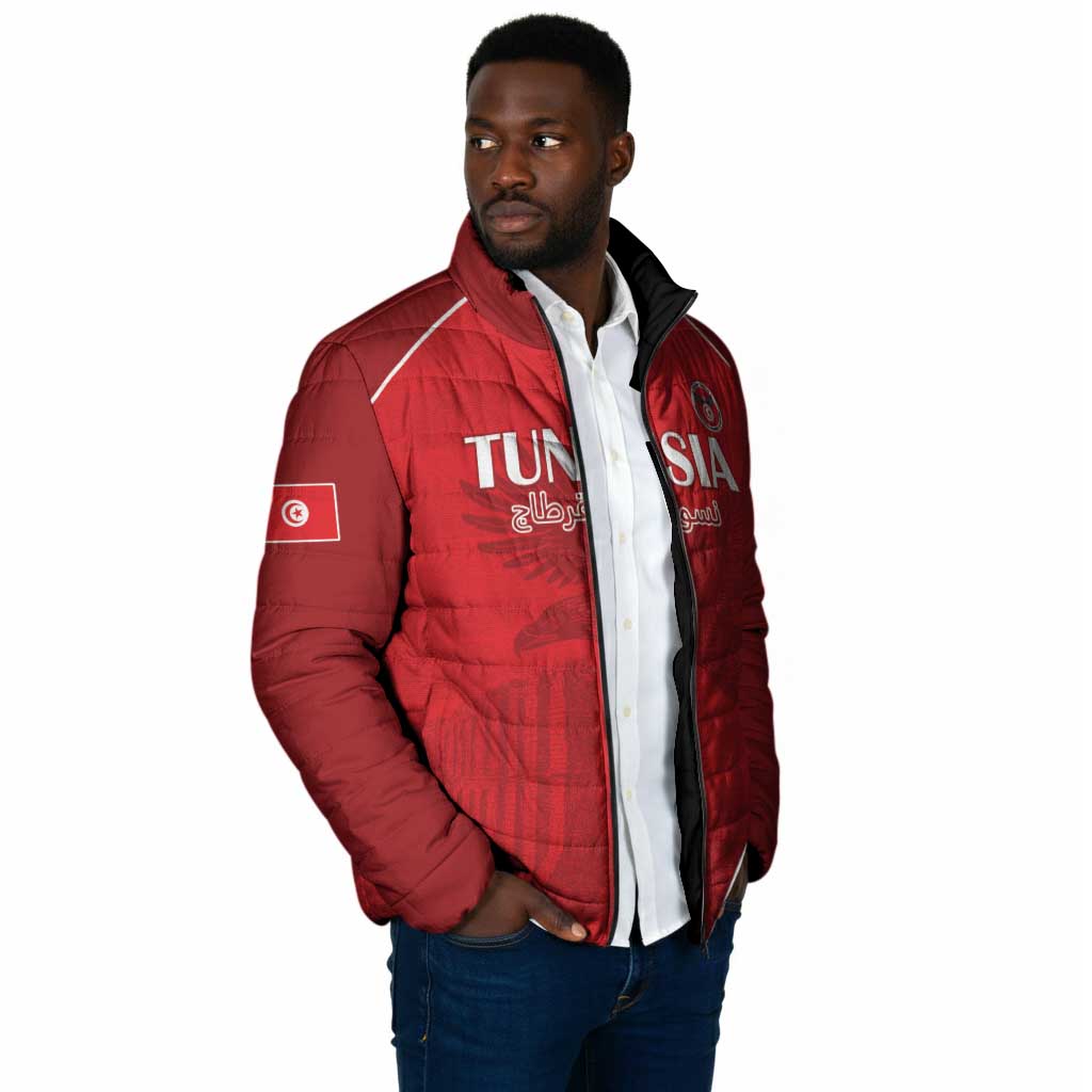 Custom Tunisia Football Padded Jacket Red Eagles of Carthage